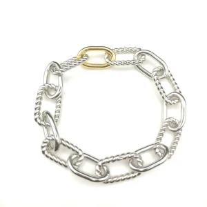 David Yurman Madison Chain Gold and Silver Bracelet