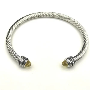 David Yurman 5mm Cable Rotating Pavé Yellow Diamond Bracelet