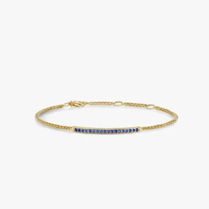 David Yurman 1.7mm Pavé Bar Blue Diamond Bracelet