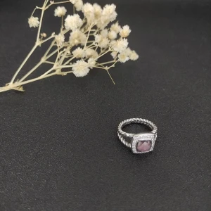David Yurman Square-Cut Purple Diamond Ring