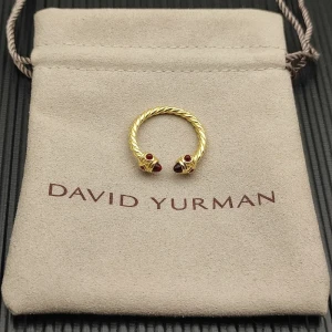 David Yurman 2.3mm Gold Renaissance Carnelian Pavé Diamond Ring