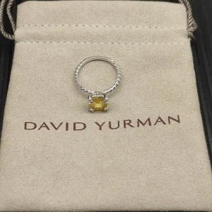 David Yurman 8mm Four-Prong Yellow Diamond Ring