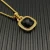 David Yurman Gold 14mm Square Black Diamond Necklace