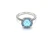 David Yurman Four-Prong Square Blue Diamond Ring