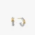 David Yurman 12.6mm X-Shape Gold and Silver Cable Hoop Earrings