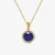 David Yurman 17.8mm Gold Round Lapis Lazuli Diamond Necklace