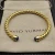 David Yurman 6mm Gold Lapis Lazuli Cable Cuff Bracelet