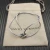 David Yurman Grey Double Ring Sterling Silver Nylon Cord Bracelet