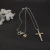 David Yurman Gold and Silver Double X Cross Pendant Necklace