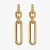 David Yurman Gold Four-Ring Earrings, 53.5mm Length