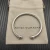 David Yurman 5mm Sterling Silver Oval Pavé Cable Cuff Bracelet