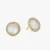 David Yurman 14mm Gold Mother-Of-Pearl Diamond Circle Stud Earrings