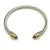 David Yurman 5mm Gold-End Red Diamond Cable Cuff Bracelet