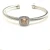 David Yurman 4mm Square-Cut Cable Champagne Diamond Cuff Bracelet