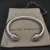 David Yurman 7mm Gold and Silver Cable Cuff Bracelet with Pavé-Set Round End Caps