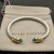 David Yurman 5mm Gold End Sterling Silver 5-Row Pavé Blue Diamond Bracelet