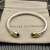 David Yurman 5mm Silver Cable Bracelet with Gold Station and Five-Row Pavé Purple Diamond Accent