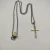 David Yurman Gold and Silver Horizontal Cross Pendant Necklace
