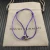 David Yurman Purple Double Ring Sterling Silver Nylon Cord Bracelet