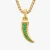 David Yurman Gold Peter’s Prong Green Diamond Necklace