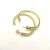 David Yurman Large Gold Single Twist Cable Hoop Earrings 4cm Inner