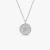 David Yurman Silver Diamond Letter P Round Pendant Necklace, Length 42cm + 3cm + 3cm