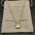 David Yurman Gold 11mm Four-Prong White Diamond Necklace