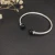 David Yurman 3mm Silver Cable Bracelet with Black Onyx