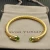David Yurman 5mm Gold-Tone Cable Cuff Bracelet Light Green Diamonds