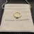 David Yurman Gold 2.8mm Petite Cable Blue Pavé Diamond Ring
