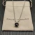 David Yurman Sterling Silver 11mm Four-Prong Black Diamond Necklace