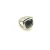 David Yurman Silver 14mm Polished Square Black Diamond Ring