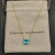 David Yurman Gold 8mm Four-Prong Blue Diamond Necklace