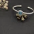David Yurman 4mm Square Pavé Cable Bracelet with Blue Diamonds
