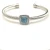 David Yurman 4mm Square Pavé Cable Bracelet with Blue Diamonds