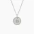 David Yurman Silver Diamond Letter B Round Pendant Necklace, Length 42cm + 3cm + 3cm