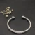 David Yurman 5mm Half-Pavé Cable Cuff Bracelet White Diamonds