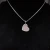 David Yurman Silver Heart Pink Opal Necklace, 2mm Chain, 45+5cm Adjustable Length
