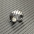 David Yurman Silver-Tone 10mm Diamond Spiral Ring