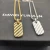 David Yurman Gold Square Wave Pendant Necklace, 3mm Chain, Length 50cm + 5cm