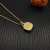 David Yurman Gold 14mm Square Red Diamond Necklace