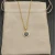 David Yurman 17.8mm Gold Round Black Onyx Diamond Necklace