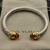 David Yurman 7mm Gold Champagne Diamond Head Gemstone Bracelet, Fits Wrist Sizes 16–20cm