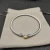 David Yurman 3mm Gold and Silver Heart Cuff Bracelet