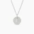 David Yurman Silver Diamond Letter L Round Pendant Necklace, Length 42cm + 3cm + 3cm