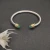David Yurman 5mm Gold-End Blue Diamond Cable Cuff Bracelet