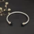 David Yurman 5mm Double-End Cap Cable Cuff Bracelet Black Diamonds