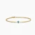 David Yurman 4mm Gold Single Stone Deep Blue Diamond Bracelet