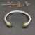 David Yurman 7mm Gold and Silver Double End Cap Yellow Diamond Cable Bracelet