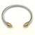 David Yurman 5mm Gold-End Yellow Diamond Cable Cuff Bracelet